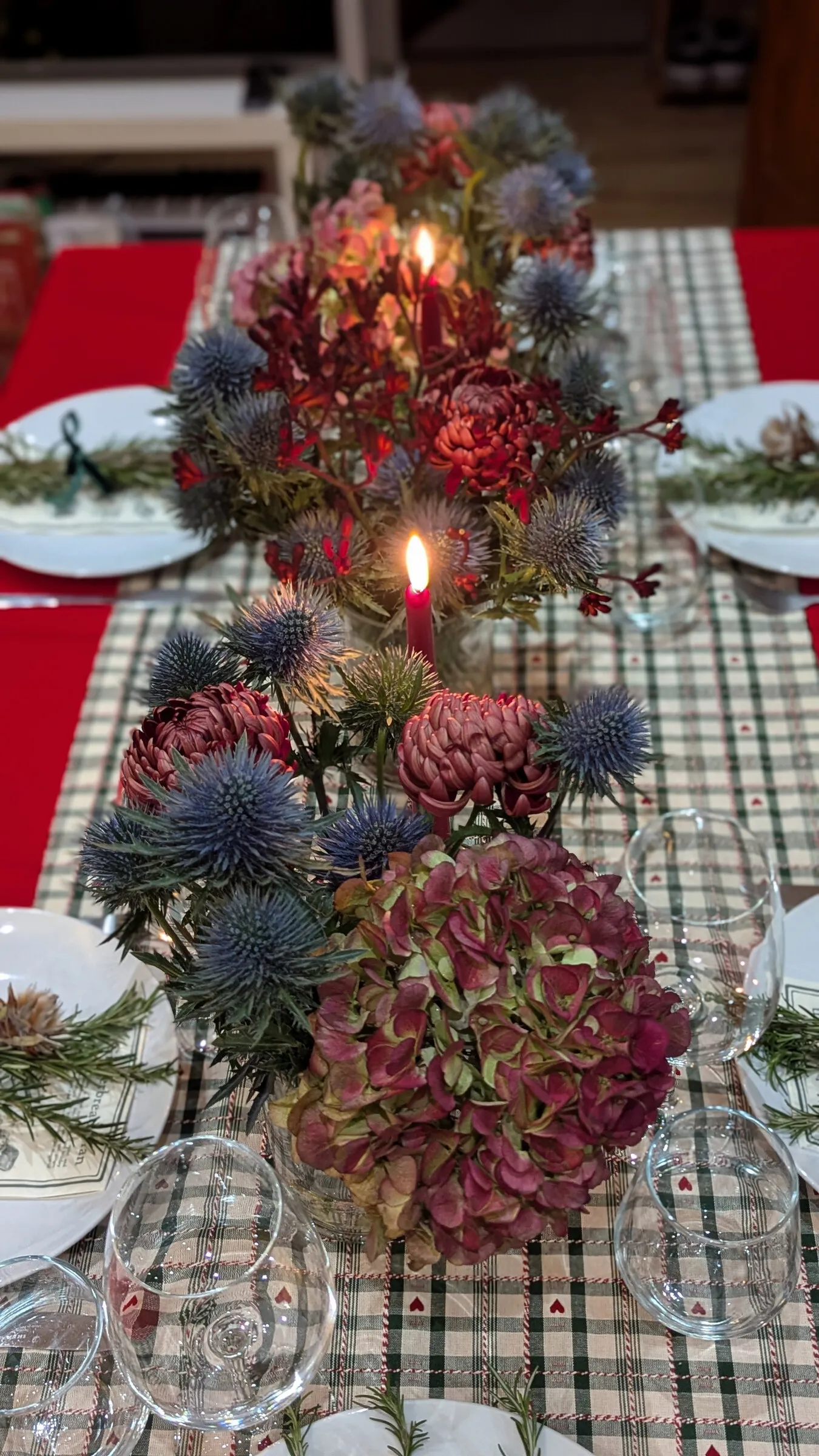 Rustic Christmas floral arrangement