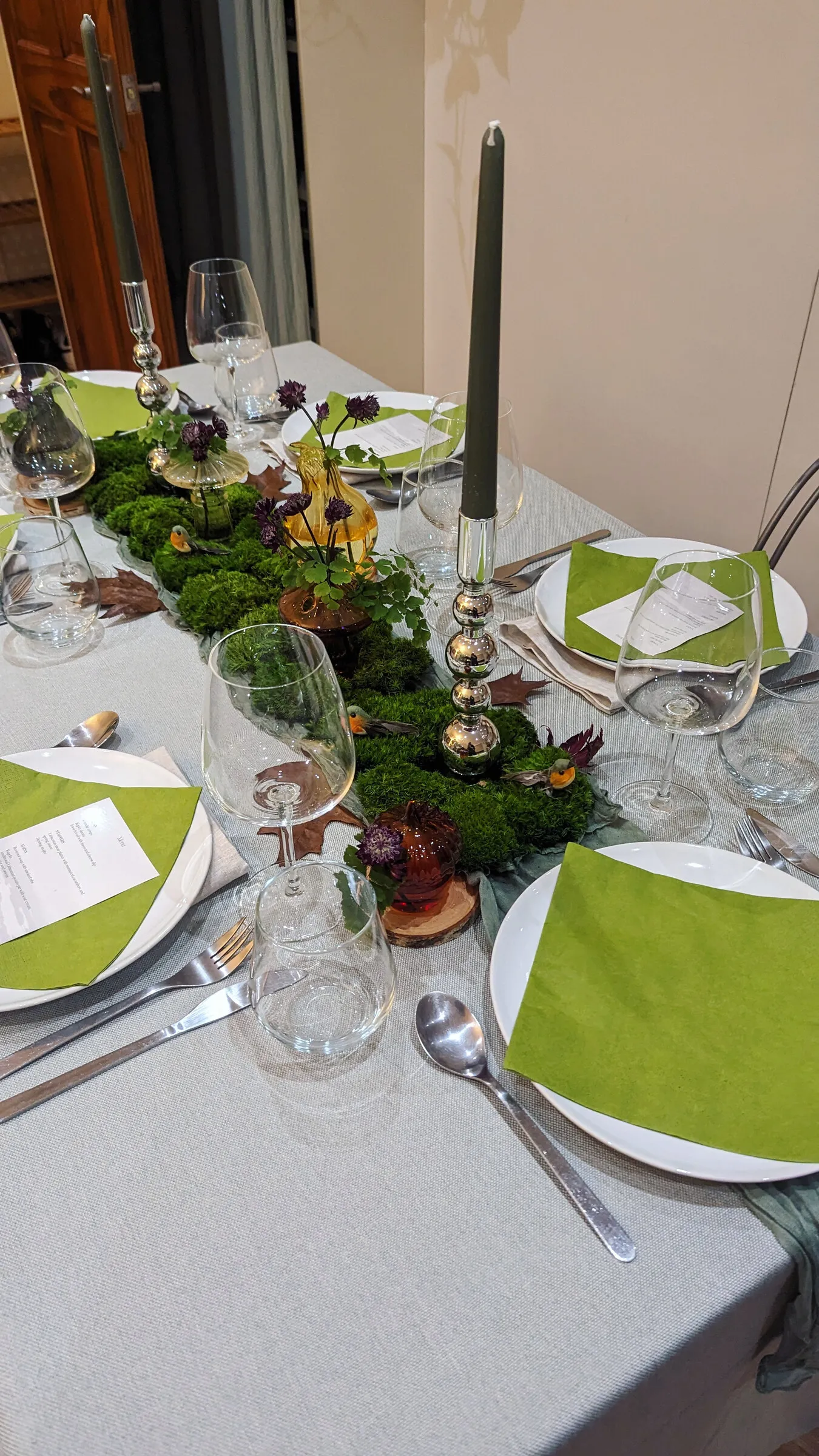 Lithuanian Dinner: Forest Inspiration floral arrangement